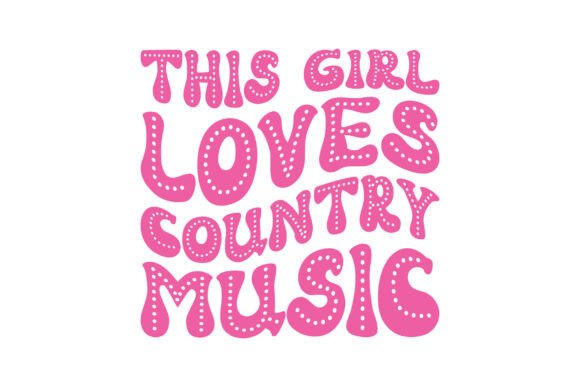 Retro This Girl Loves Country Music Svg