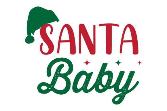 Santa Baby Png, Christmas Retro Wavy SVG